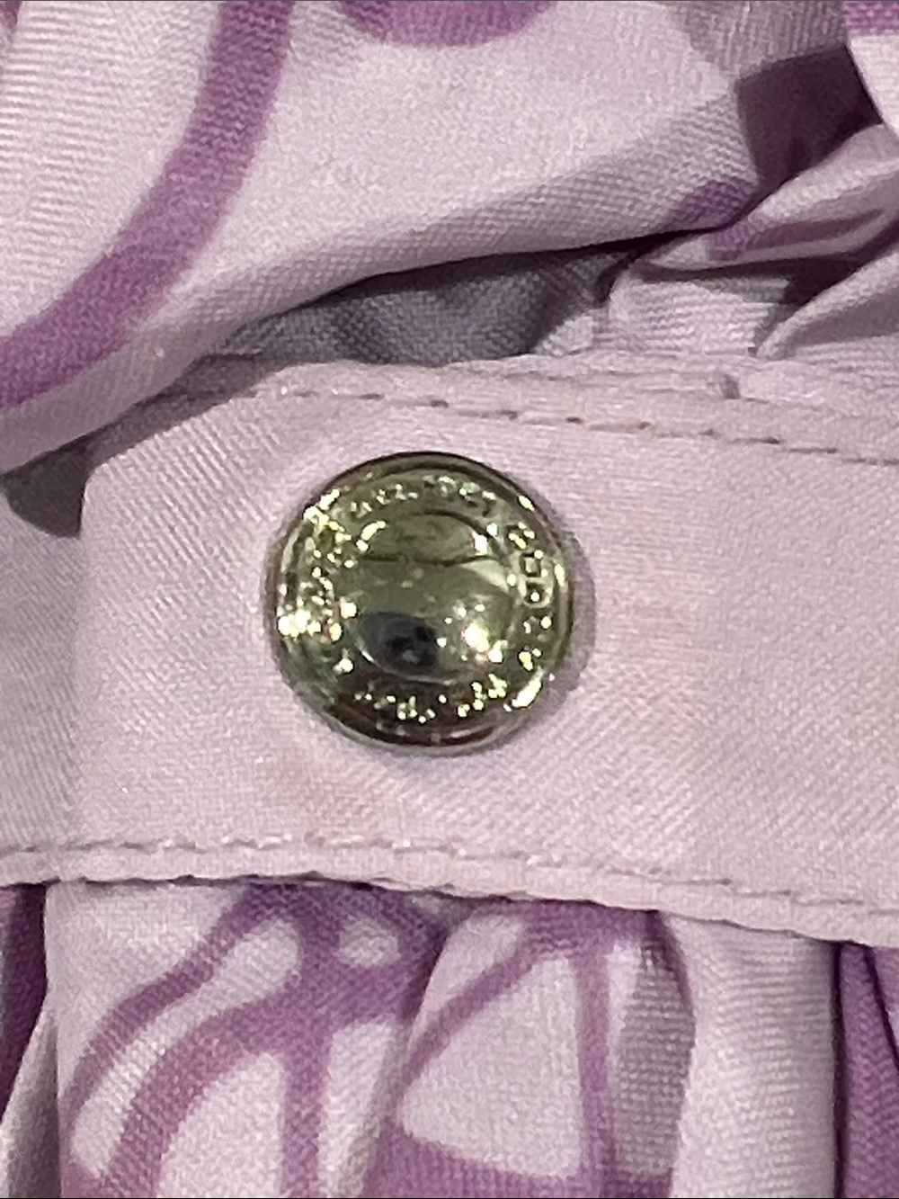 Coach Purple Compact Umbrella with Horse & Carriage Print - Picture 5 of 7